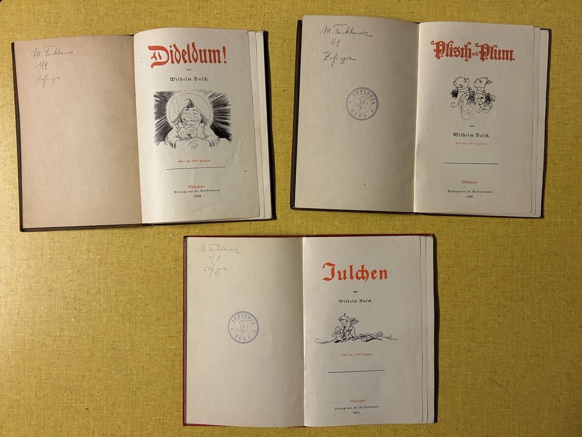 Libri: Wilhelm Busch Klassiker Set, Diddle Dum, Plisch und Plum – Usato da Lanzenhäusern venduto da vic63 1