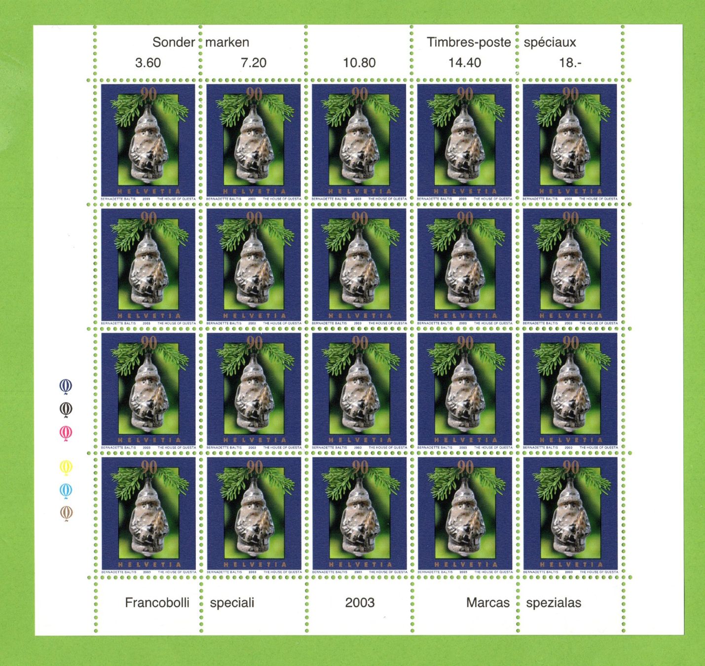 Tutti i francobolli: 2003 Weihnachten ganze Bogen postfrisch SBK 96.-- – Nuovo (secondo la descrizione) da Stein am Rhein venduto da Huehnerhund 2