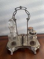 Edles Original Art Deco Essig/Öl Gewürz Gestell