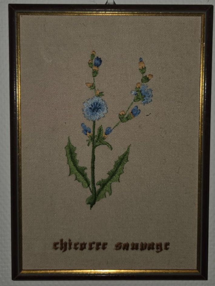 Dipinti: 4 broderies fleures - 31 x 23 cm – Usato da Plan-les-Ouates venduto da NomadeMarchand 6