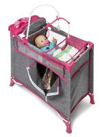 Puppenbett Organizer (Bett,Wickeltisch,Kleiderschrank,Sitz)