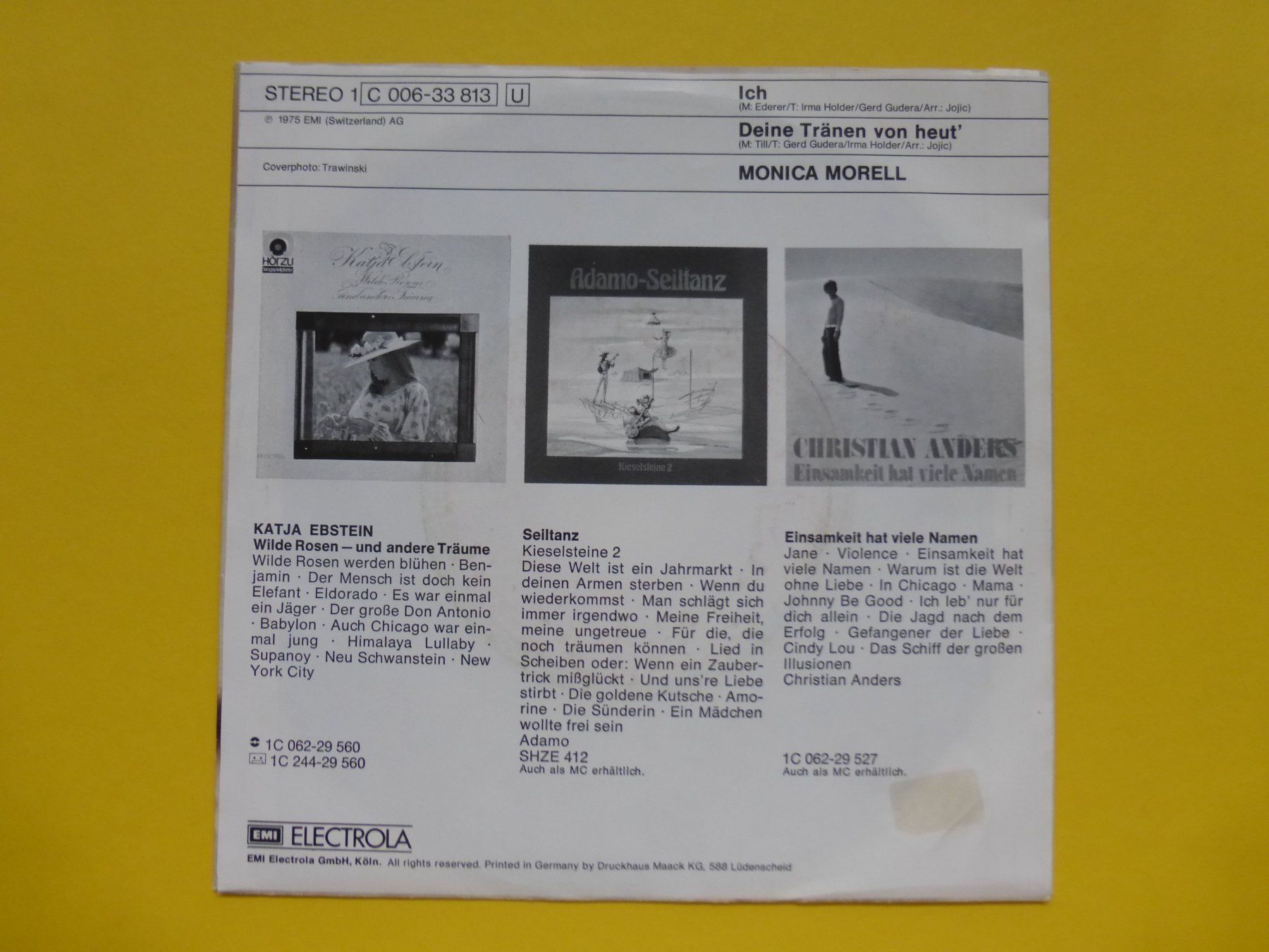 Dischi in vinile: Monica Morell – Ich – Usato da Zürich venduto da Swiss57 1