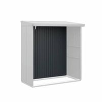 Kaminholzregal Modern Typ 2, RAL 9007, mit Rückwand