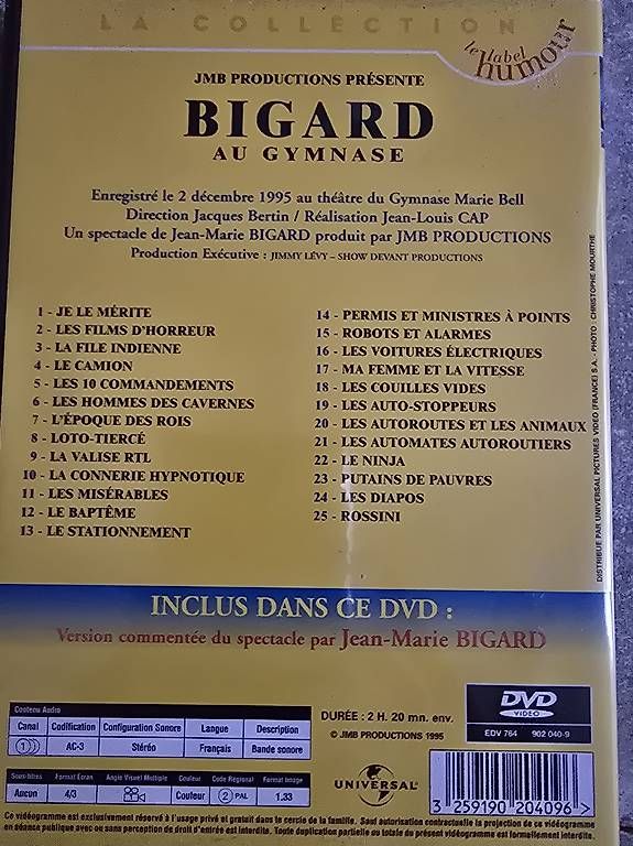 Alle DVDs: DVD  Bigard – Gebraucht aus Chavannes-Renens von Coco200 1