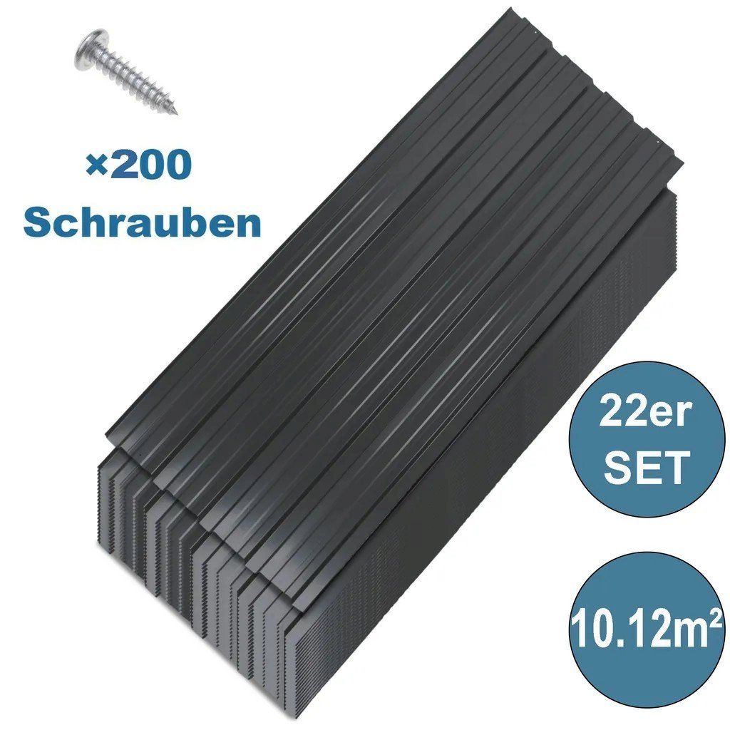 Profiles: 22x Trapezblech 108cm x 42.6cm Anthrazit – Neuf avec emballage d'origine à Bottighofen par zaap