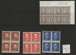 timbre 191-192-193-258 ** bloc de 4