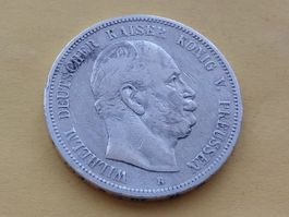 Preussen 5 Mark "Wilhelm I" 1876 B Silber