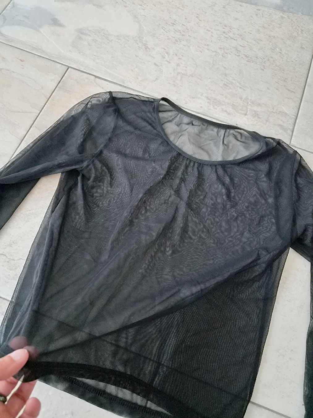 T-shirts: Transparent Shirt Langarm, Schwarz, Grösse S – D'occasion à Niederrohrdorf par Miripfiri 2