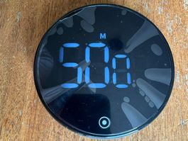 Digitaler-Timer rund schwarz NEU