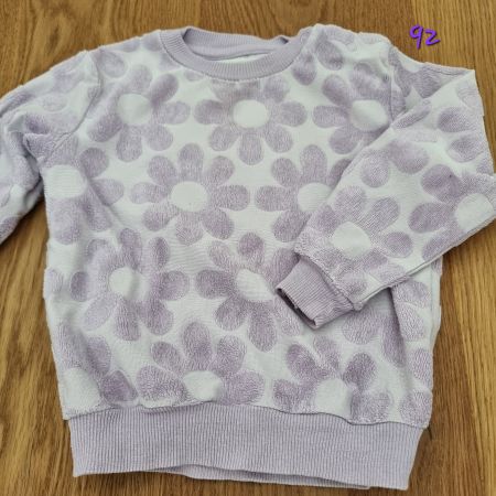 Pullover frotte mit Blumenmuster Grösse 92 guter Zustand