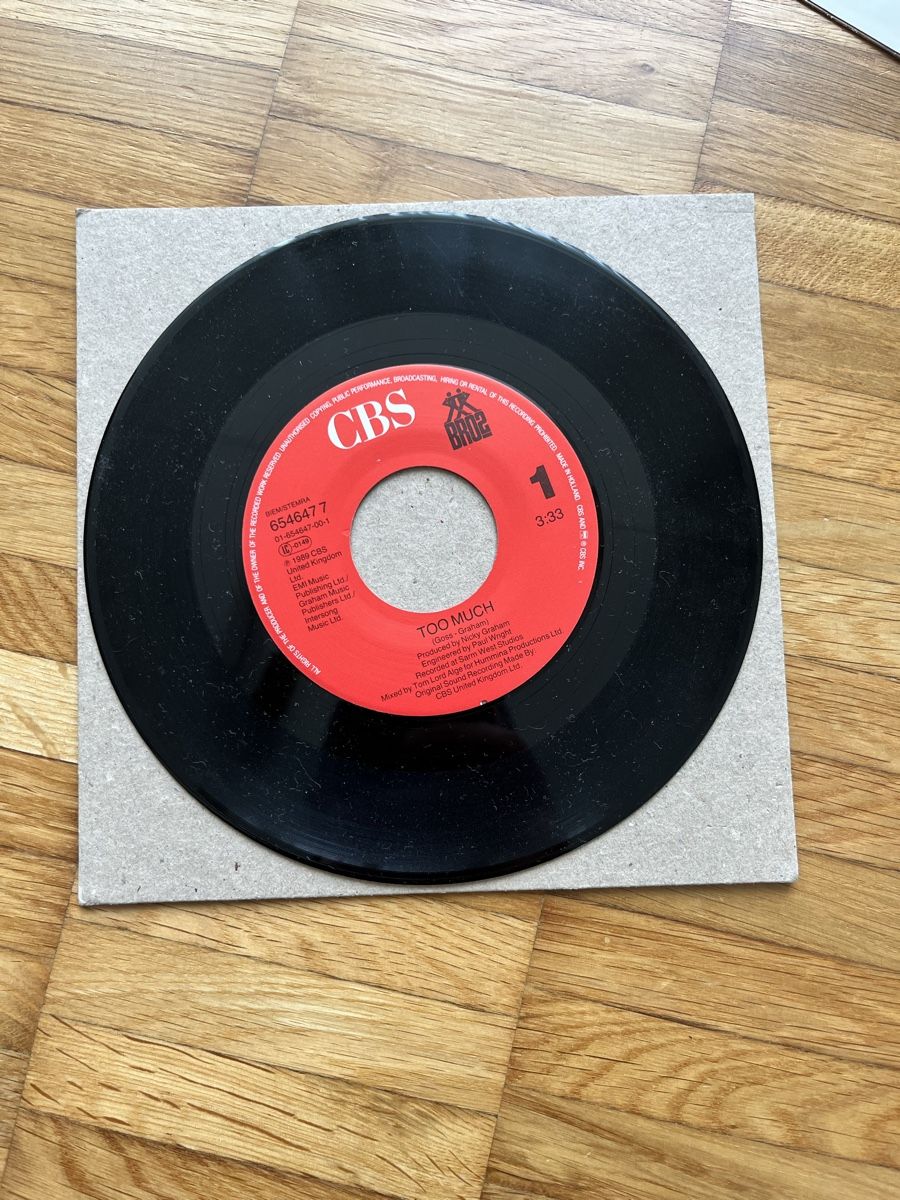 Dischi in vinile: BRO2 - Too Much / We're All We Need 7" Single 1988 CBS – Usato da Winterthur venduto da GutKeS 2