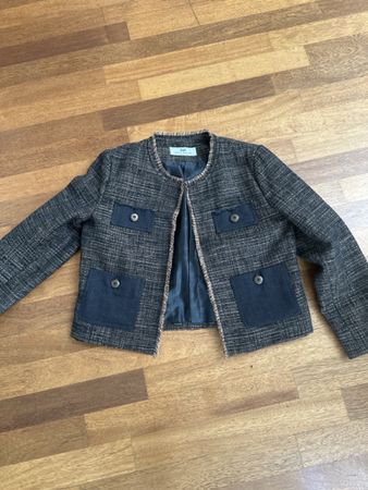 Damen Kurzjacke Tweedmuster Grösse S Neuwertig