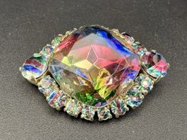 Vintage Boreal Aurora Brosche, Watermelon Kristall, 1950-60