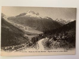 Ansichtskarte vom Aiuille Verte et le Mont-Blanc