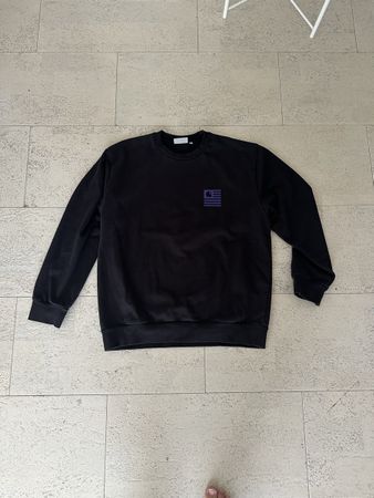 Herren Sweatshirt schwarz Grösse L Carhartt mit Logo