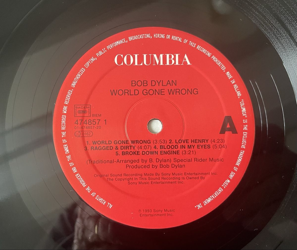 Dischi in vinile: Bob Dylan - World Gone wrong - Vinyl LP – Usato da Olten venduto da Bluespapst 2