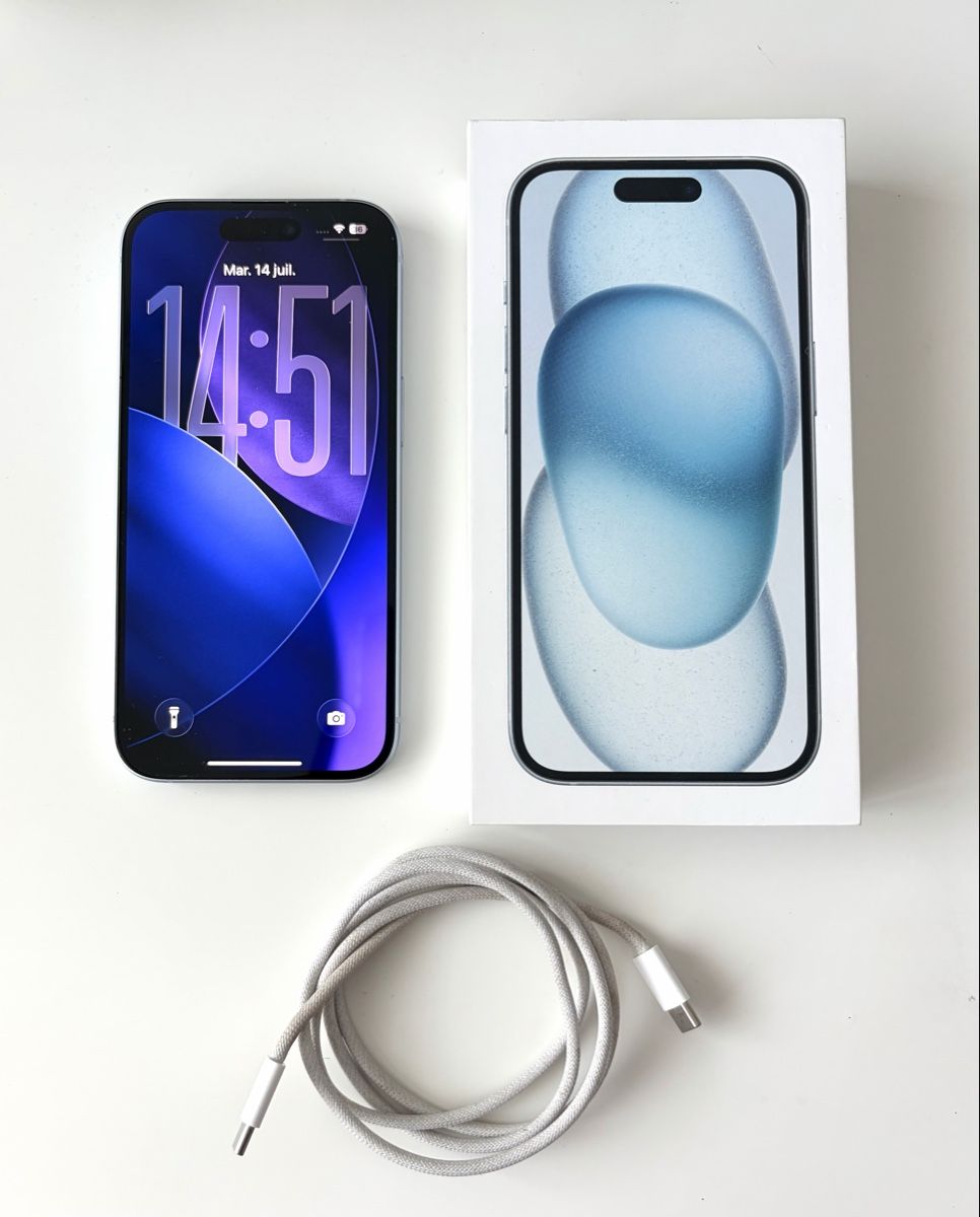 Apple Portables: iPhone 15 Bleu 128 GB – D'occasion à Lausanne par diess_mld