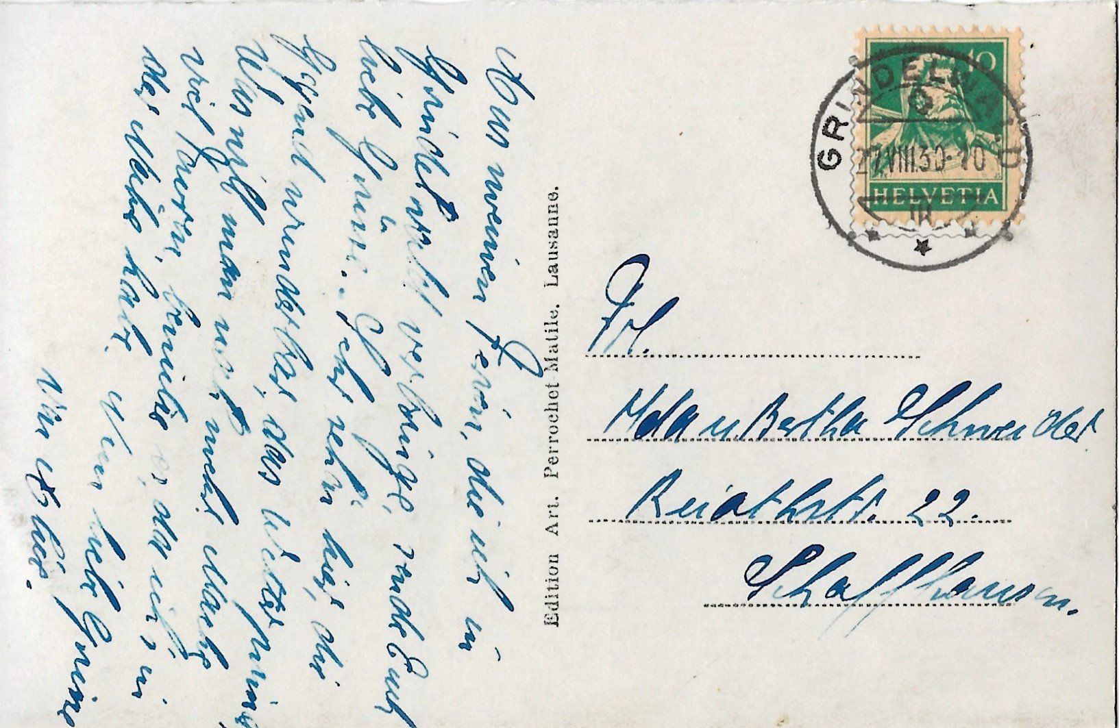 Ansichtskarten: Grindelwald, Alphornbläser, 1930 – Gebraucht aus Frauenfeld von Merk52 1