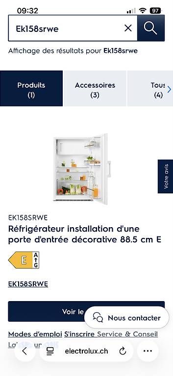 Frigoriferi: Réfrigérateur Electrolux EK158SRWE – Usato da La Chaux-de-Fonds venduto da Vanessa162 1