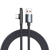 USB-C-Ladekabel Winkelstecker 90°, geflochten, 1 m