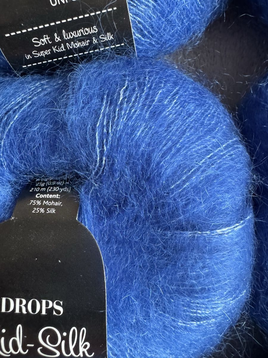 Lana: Drops Kid-Silk Wolle blau 6 Knäuel neu – Nuovo e nell'imballaggio originale da Winterthur venduto da sq2_q8mr 1