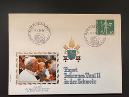 Philswiss Spezialcouvert Papst Paul II in CH 1984  (R579)