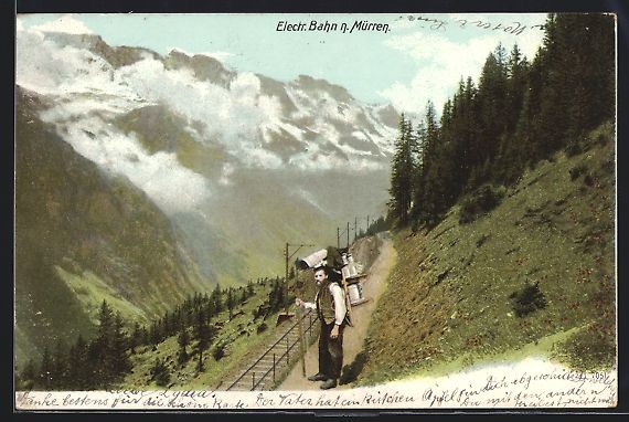 Ansichtskarten: Mürren, Electr. Bahn n. Mürren, Mobile – Gebraucht aus Berlin von bartko-reher