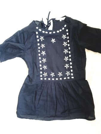 FREE PEOPLE TUNIKA BLUSE S 36 STICKEREI TOP ZU JEANS HOSE