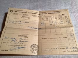 Douane  suisse quittance 1955