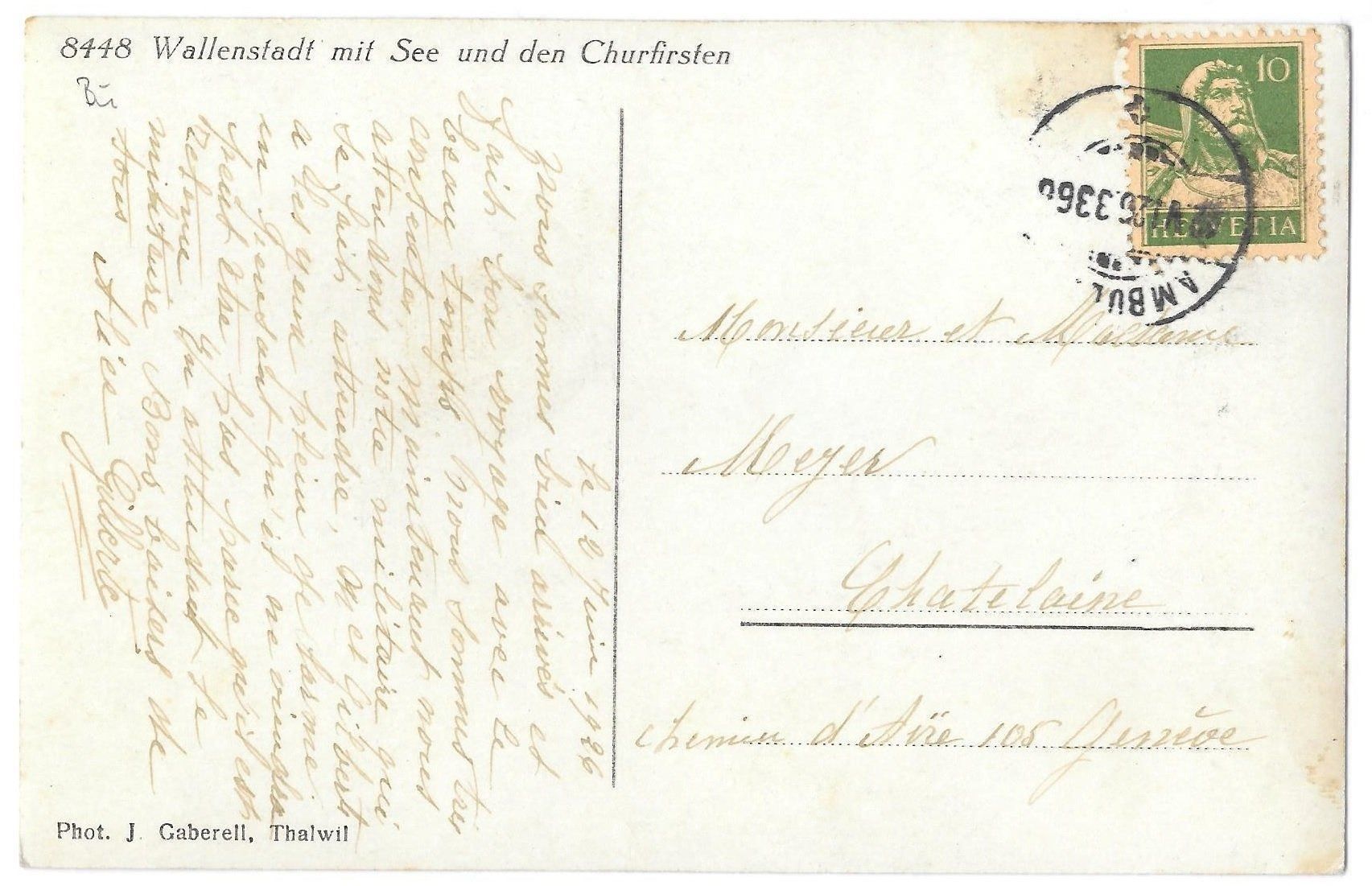 Cartoline postali: Walenstadt mit See und den Churfirsten – Usato da Olten venduto da clotaldi 1