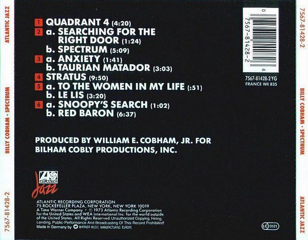 CD: Billy Cobham – Spectrum – Usato da St.Gallen venduto da jalamusic 1