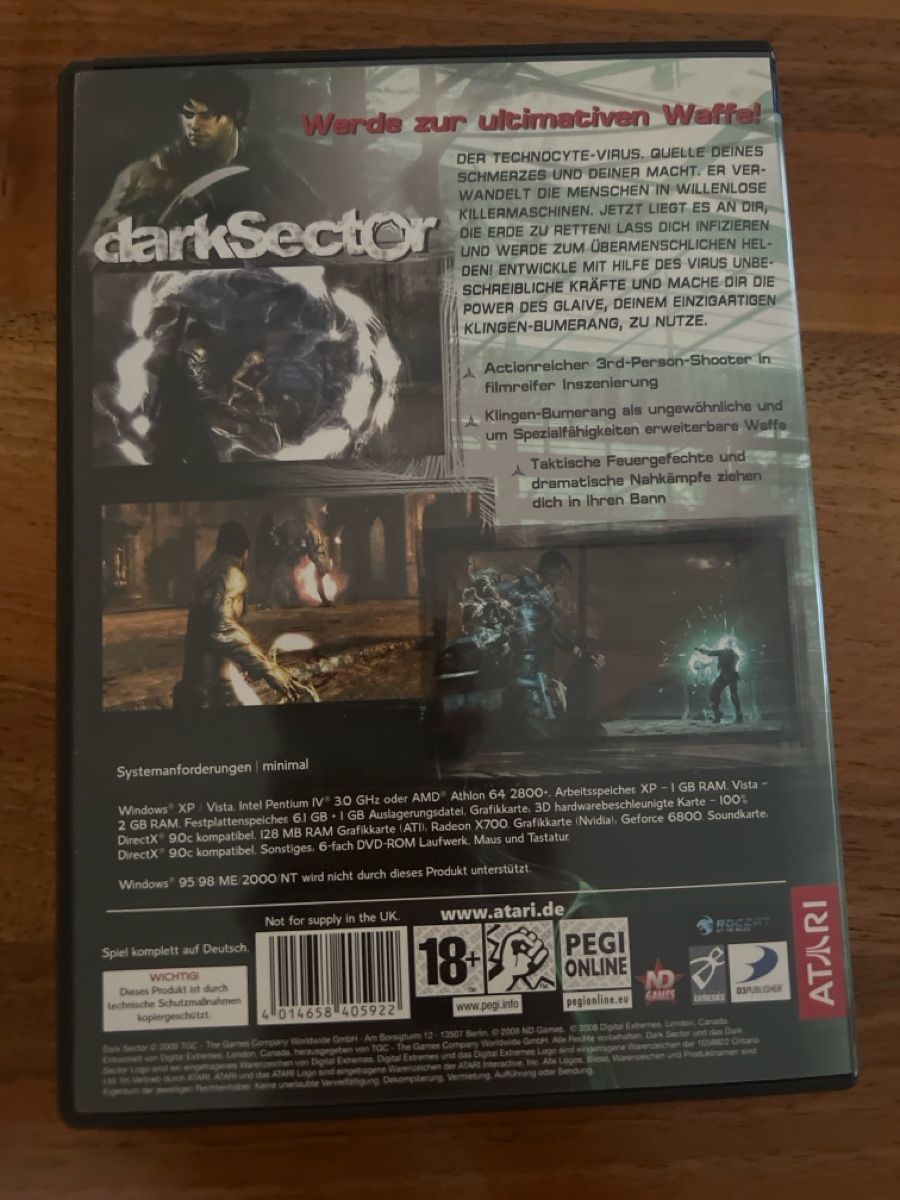 Giochi: darkSector - PC-DVD – Usato da Fällanden venduto da raf-wpf 1