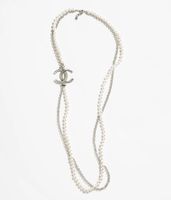 Beautiful Chanel faux pearls long necklace