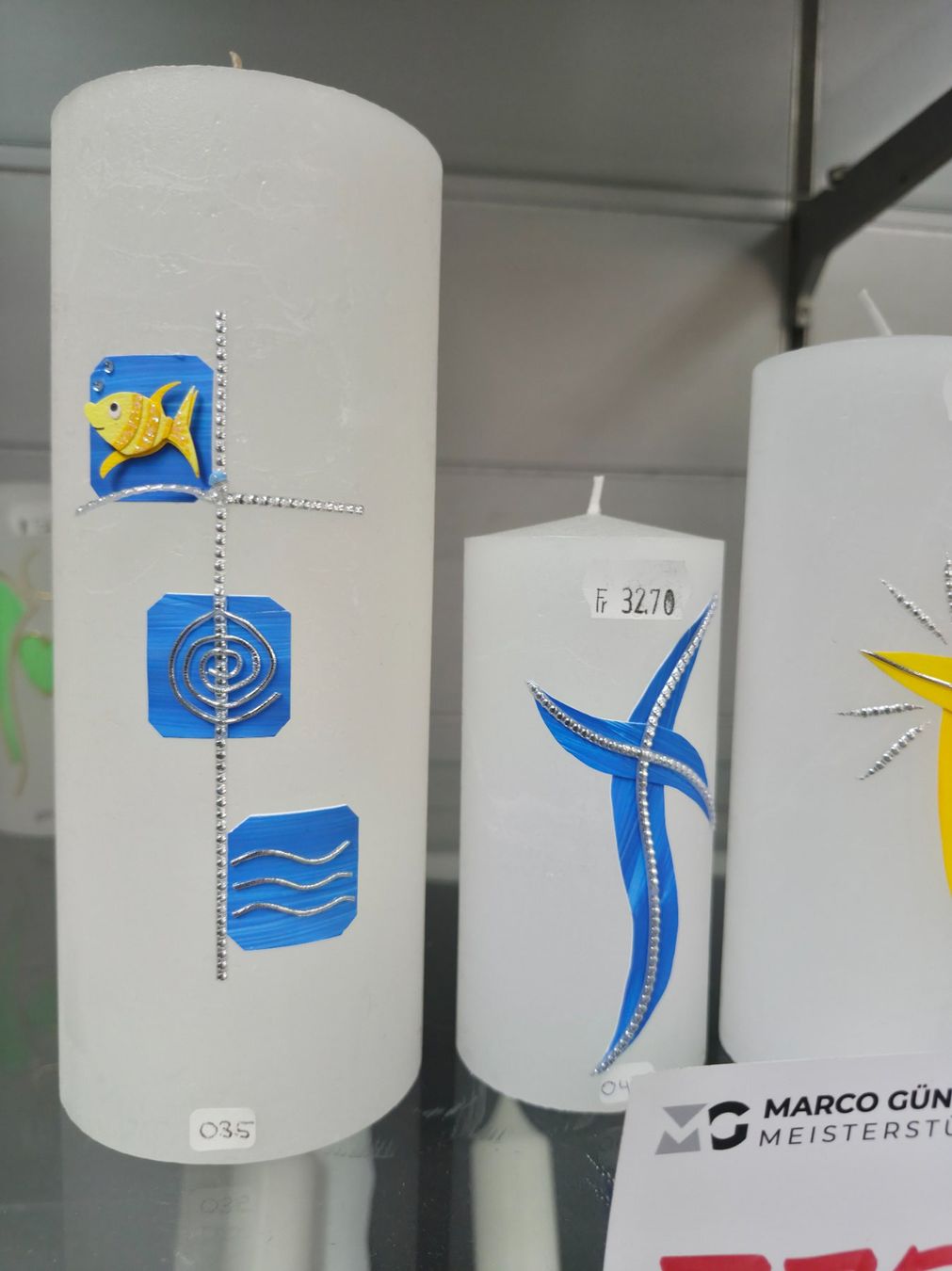 Candele: 375 Posten Kerzen handbemalt aus Liquidation – Nuovo (secondo la descrizione) da Derendingen venduto da Meisterstuecke 2