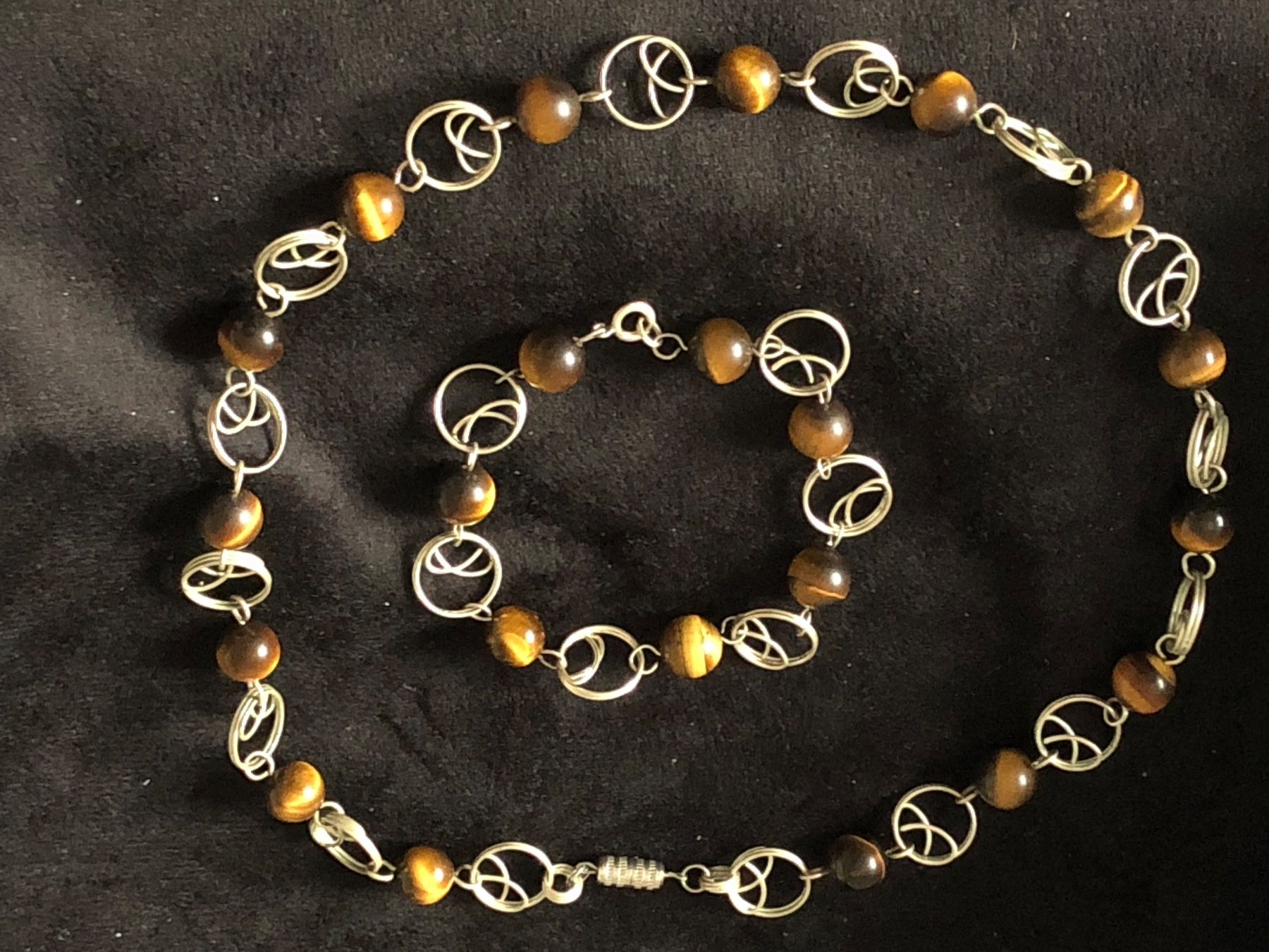 Catenine: Tigeraugen Set Armband Kette so elegant – Usato da Läufelfingen venduto da Original100 2