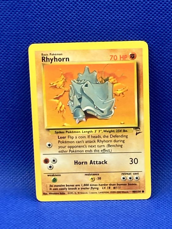 Pokemon BASE SET 2 / Rhyhorn 90 / 130 EN - (EX) | Kaufen auf Ricardo
