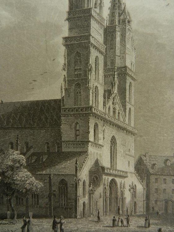 Gravures: Der Dom zu Basel Stahlstich – D'occasion à Risch par Antikfee 8