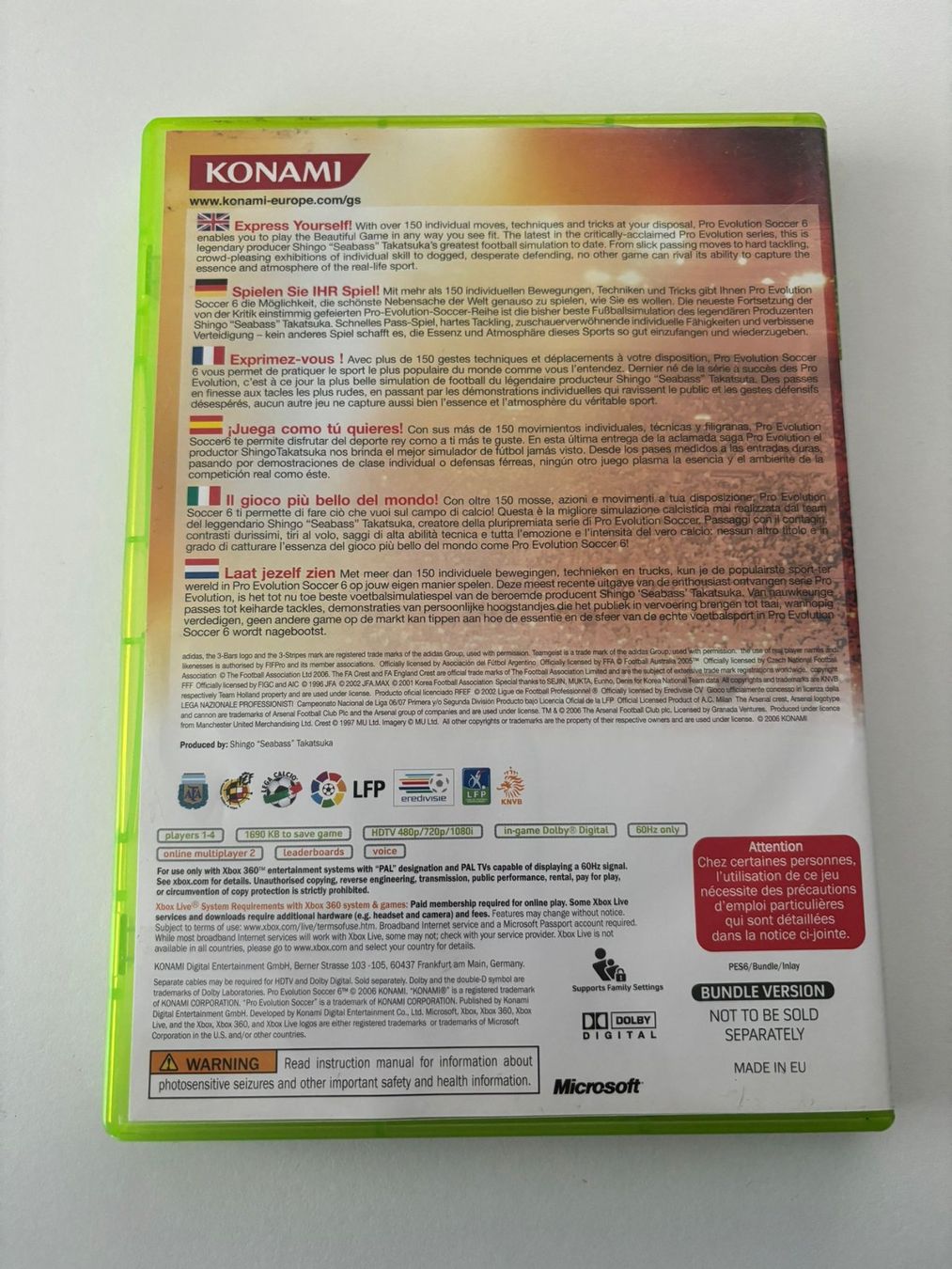 Giochi: Pro Evolution Soccer 6 (XBOX 360) – Usato da Herisau venduto da Seyashop1 2