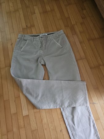 Nile Atelier Sommerhose Gr. S+, beige, Chino Hose Baumwolle