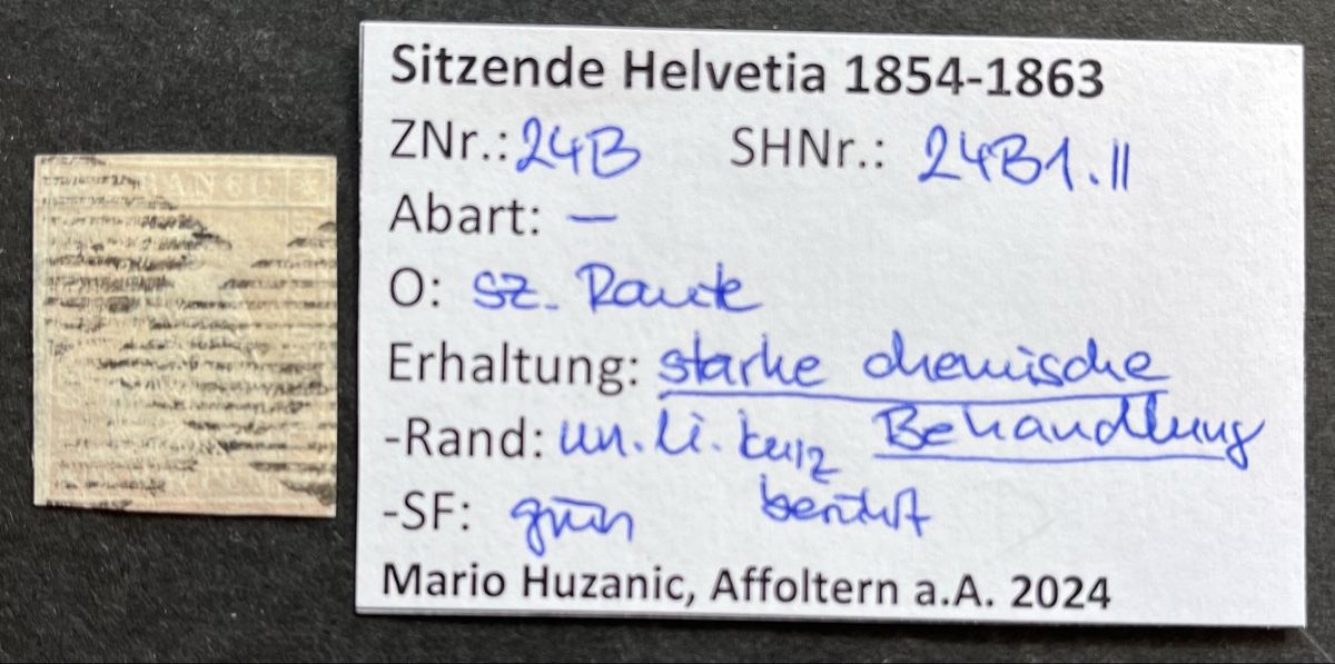 Alle Briefmarken: Strubel 24B Farbnuance – Gebraucht aus Sottens von thigroux
