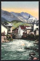 Andermatt, Gotthardstrasse, Dorfpartie m