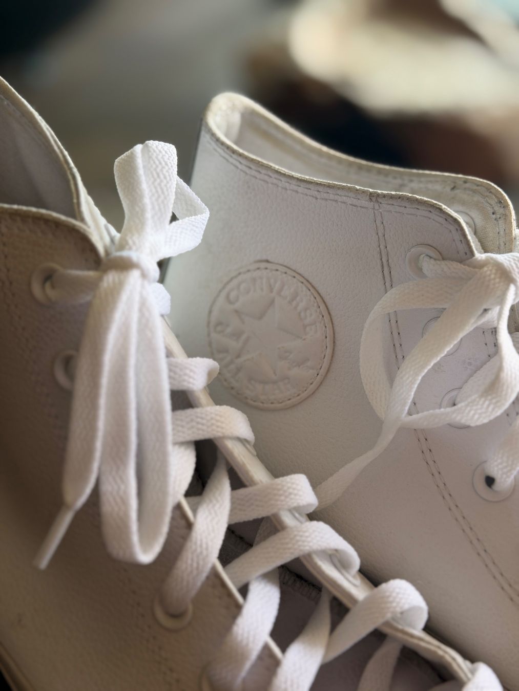 Converse Scarpe da uomo: Converse Schuhe weiss Leder Grösse 44 – Usato da Küsnacht ZH venduto da Icon21 4