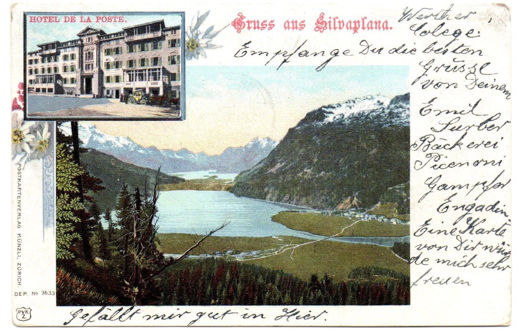 Cartes postales: Gruss aus SILVAPLANA Post - Postkutsche – D'occasion à Jona par philajona