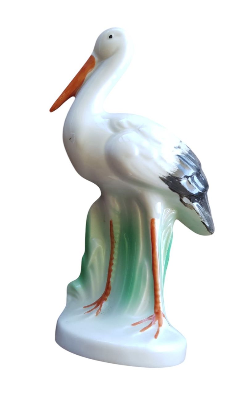 Statuette: Porzellanfigur Storch antik – Usato da Mörschwil venduto da wunderkiste44 1