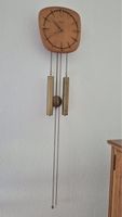 Wand Pendeluhr Holz mit 2 Gewichten und Pendel