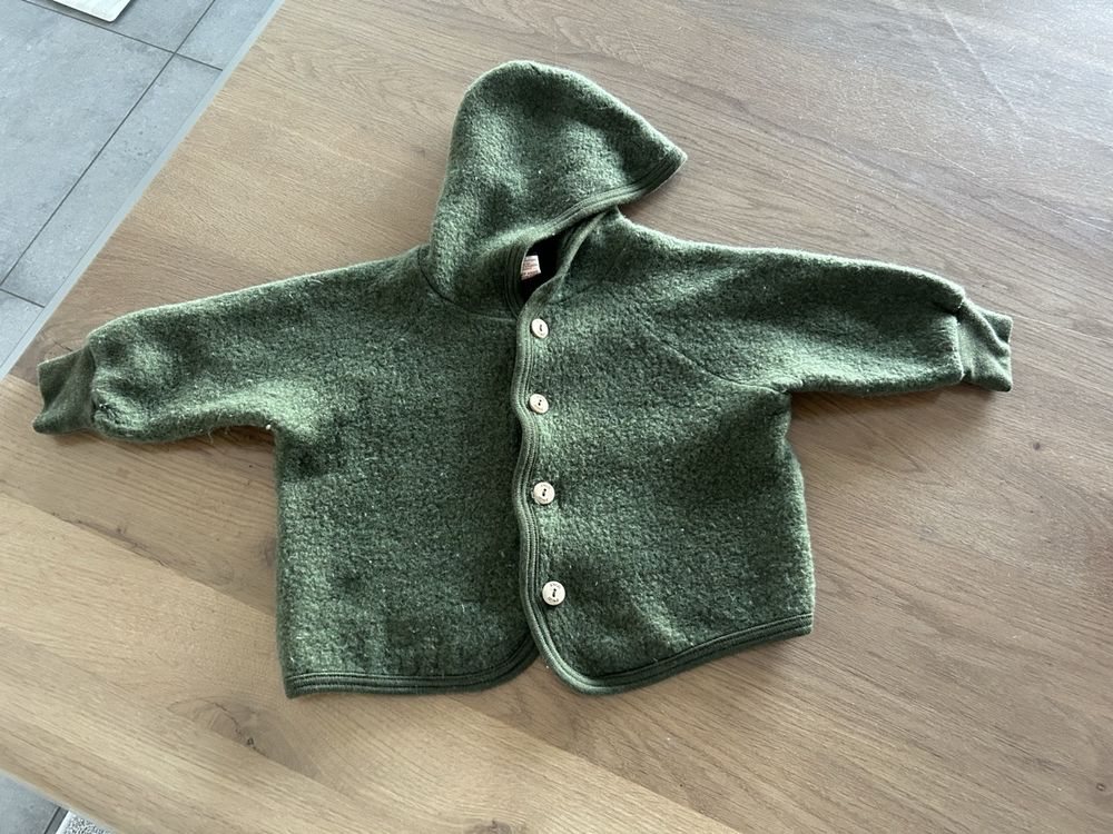 Engel Baby Jacke Mit Kapuze - Kuscheliger Wollfleece In Zimt (74-80)