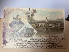 antike Postkarte - Gruss aus Olten