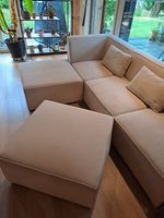 Würfel-Sofa Cremefarbig gut erhalten