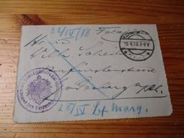Erster Weltkrieg Major Deutsche Feldpost 1918