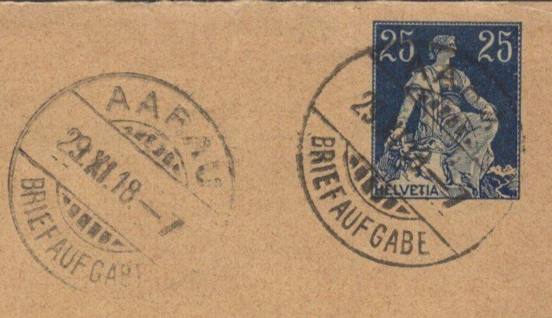 Tous les timbres: AARAU 29.XI.18  R - Brief – D'occasion à Aarau par kufi44 1